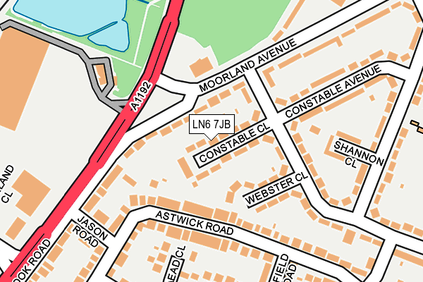 LN6 7JB map - OS OpenMap – Local (Ordnance Survey)