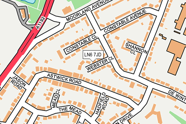 LN6 7JD map - OS OpenMap – Local (Ordnance Survey)