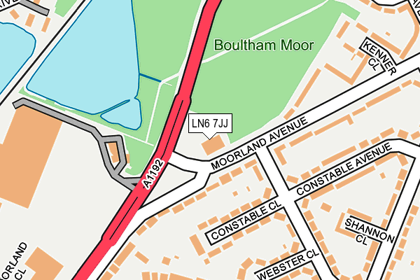 LN6 7JJ map - OS OpenMap – Local (Ordnance Survey)