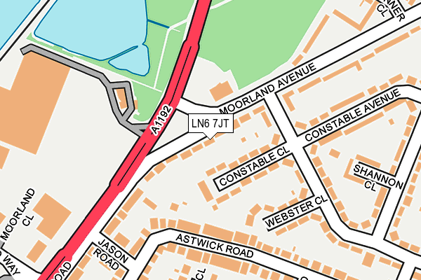 LN6 7JT map - OS OpenMap – Local (Ordnance Survey)