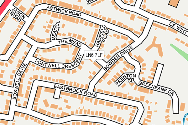 LN6 7LF map - OS OpenMap – Local (Ordnance Survey)