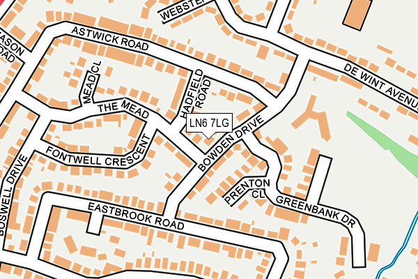 LN6 7LG map - OS OpenMap – Local (Ordnance Survey)