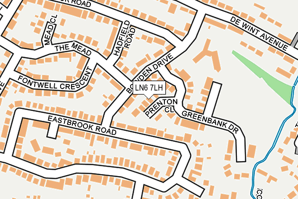 LN6 7LH map - OS OpenMap – Local (Ordnance Survey)