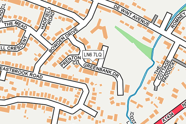 LN6 7LQ map - OS OpenMap – Local (Ordnance Survey)