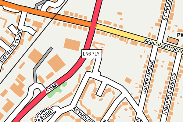 LN6 7LY map - OS OpenMap – Local (Ordnance Survey)
