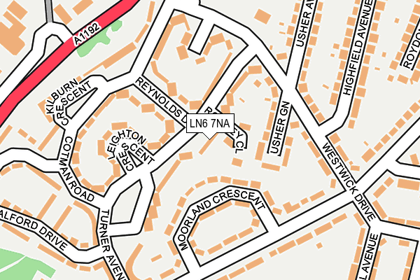 LN6 7NA map - OS OpenMap – Local (Ordnance Survey)