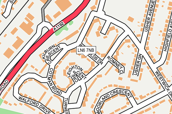 LN6 7NB map - OS OpenMap – Local (Ordnance Survey)
