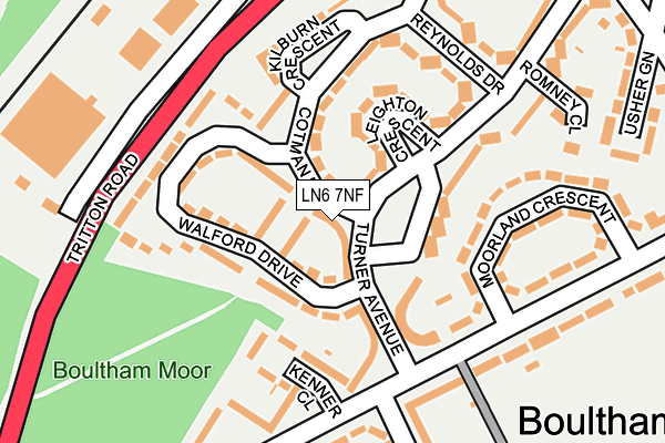 LN6 7NF map - OS OpenMap – Local (Ordnance Survey)