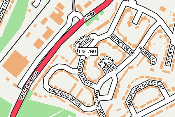 LN6 7NU map - OS OpenMap – Local (Ordnance Survey)