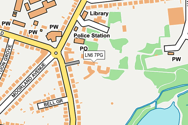 LN6 7PG map - OS OpenMap – Local (Ordnance Survey)
