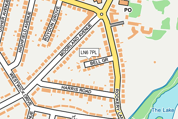LN6 7PL map - OS OpenMap – Local (Ordnance Survey)