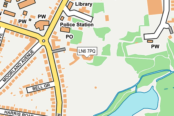 LN6 7PQ map - OS OpenMap – Local (Ordnance Survey)