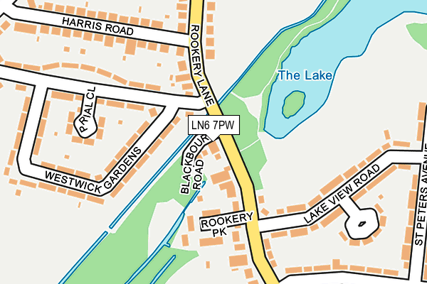 LN6 7PW map - OS OpenMap – Local (Ordnance Survey)