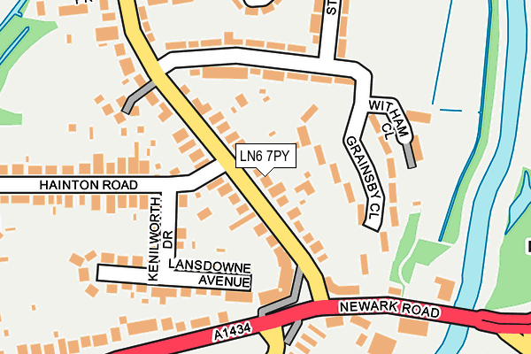 LN6 7PY map - OS OpenMap – Local (Ordnance Survey)