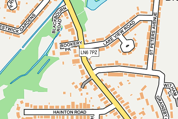LN6 7PZ map - OS OpenMap – Local (Ordnance Survey)