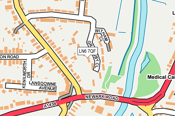 LN6 7QF map - OS OpenMap – Local (Ordnance Survey)
