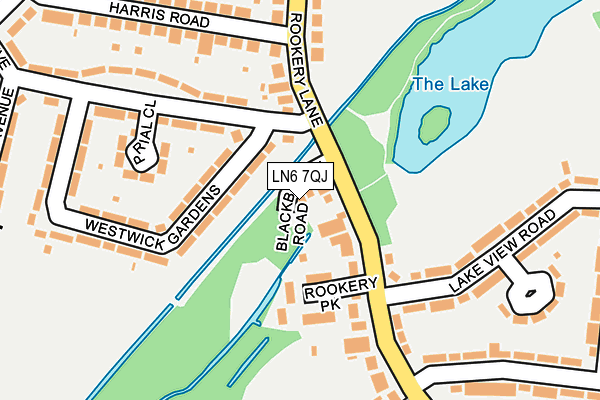 LN6 7QJ map - OS OpenMap – Local (Ordnance Survey)