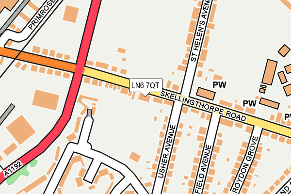 LN6 7QT map - OS OpenMap – Local (Ordnance Survey)
