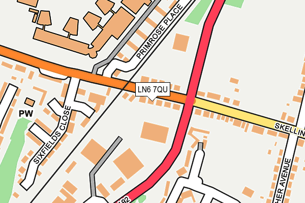 LN6 7QU map - OS OpenMap – Local (Ordnance Survey)
