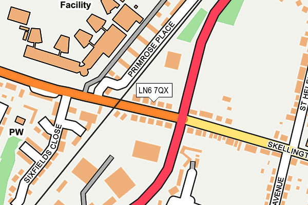 LN6 7QX map - OS OpenMap – Local (Ordnance Survey)