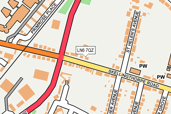 LN6 7QZ map - OS OpenMap – Local (Ordnance Survey)
