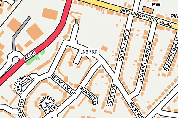 LN6 7RP map - OS OpenMap – Local (Ordnance Survey)