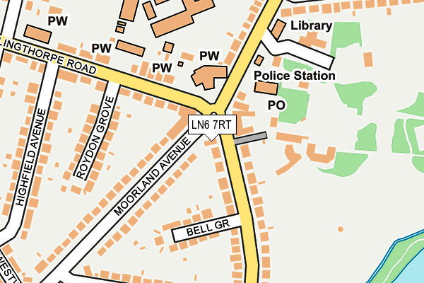 LN6 7RT map - OS OpenMap – Local (Ordnance Survey)