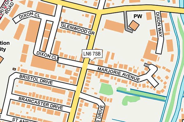 LN6 7SB map - OS OpenMap – Local (Ordnance Survey)