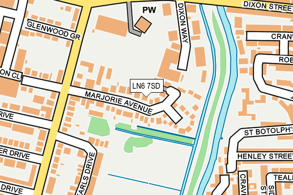 LN6 7SD map - OS OpenMap – Local (Ordnance Survey)