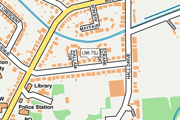 LN6 7SJ map - OS OpenMap – Local (Ordnance Survey)