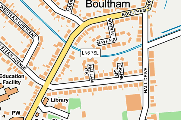 LN6 7SL map - OS OpenMap – Local (Ordnance Survey)