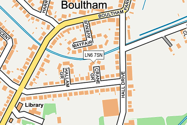 LN6 7SN map - OS OpenMap – Local (Ordnance Survey)