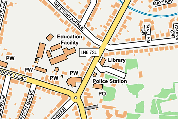 LN6 7SU map - OS OpenMap – Local (Ordnance Survey)