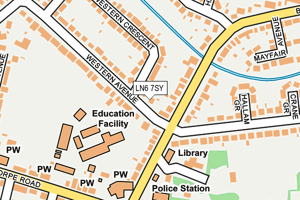 LN6 7SY map - OS OpenMap – Local (Ordnance Survey)