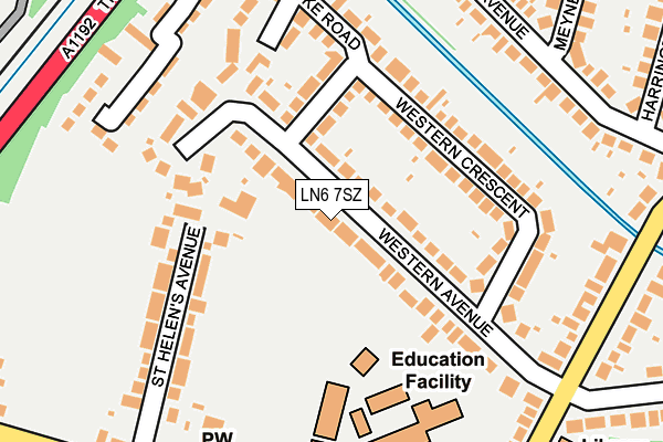 LN6 7SZ map - OS OpenMap – Local (Ordnance Survey)