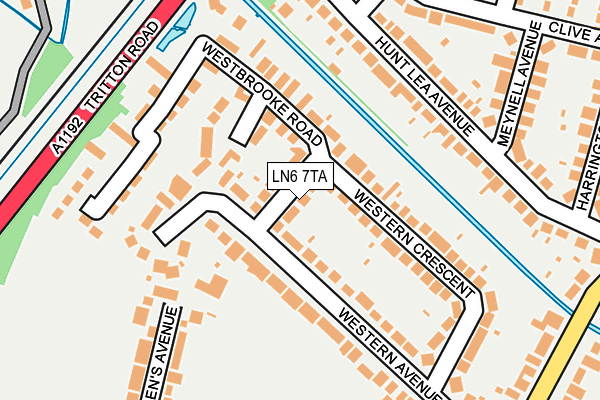 LN6 7TA map - OS OpenMap – Local (Ordnance Survey)