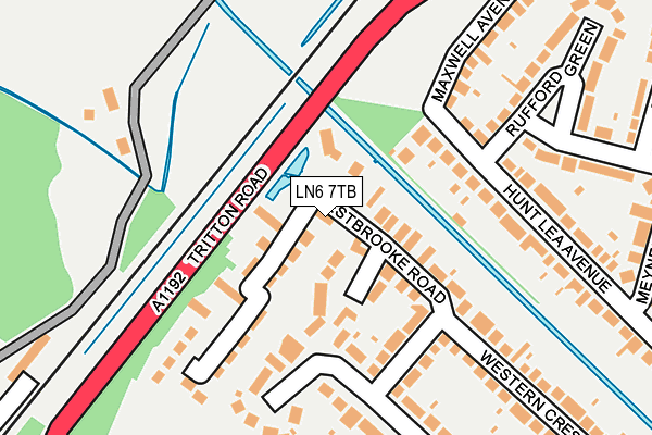 LN6 7TB map - OS OpenMap – Local (Ordnance Survey)