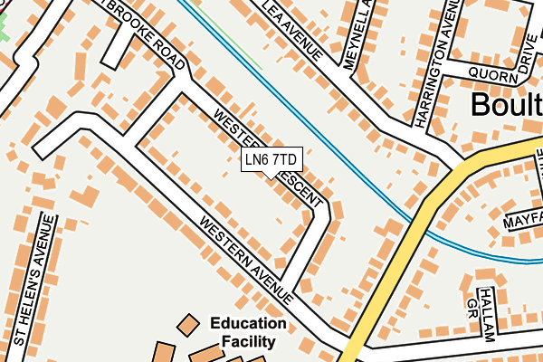LN6 7TD map - OS OpenMap – Local (Ordnance Survey)