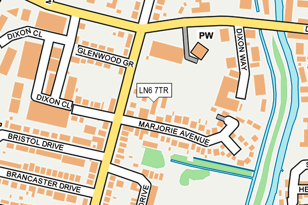 LN6 7TR map - OS OpenMap – Local (Ordnance Survey)