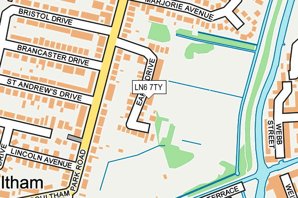 LN6 7TY map - OS OpenMap – Local (Ordnance Survey)
