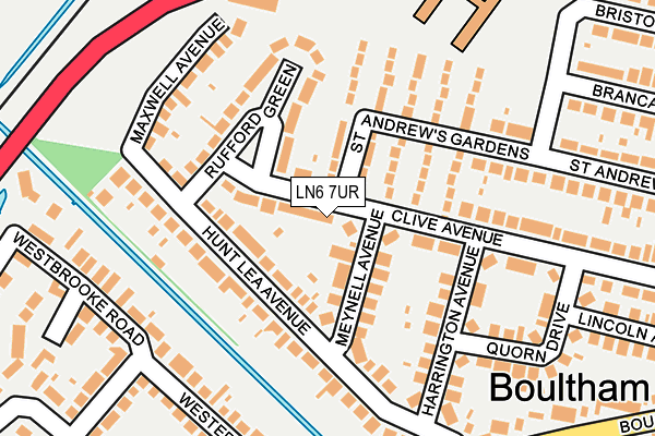 LN6 7UR map - OS OpenMap – Local (Ordnance Survey)