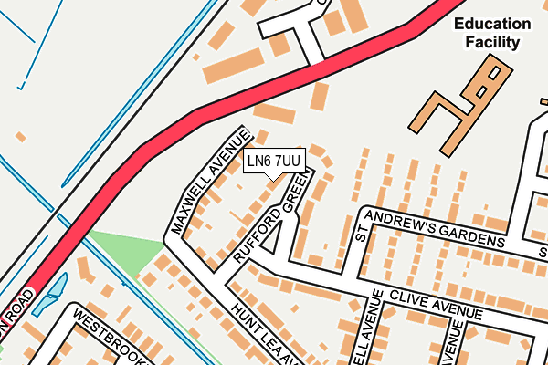 LN6 7UU map - OS OpenMap – Local (Ordnance Survey)