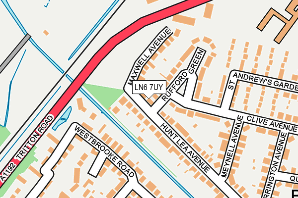 LN6 7UY map - OS OpenMap – Local (Ordnance Survey)