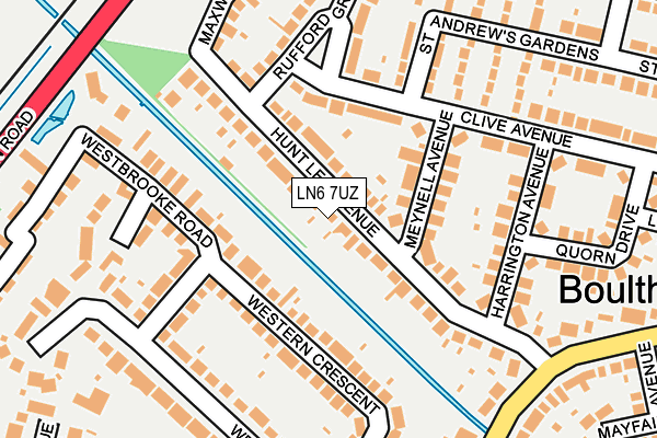 LN6 7UZ map - OS OpenMap – Local (Ordnance Survey)