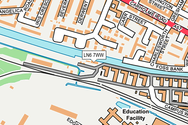 LN6 7WW map - OS OpenMap – Local (Ordnance Survey)