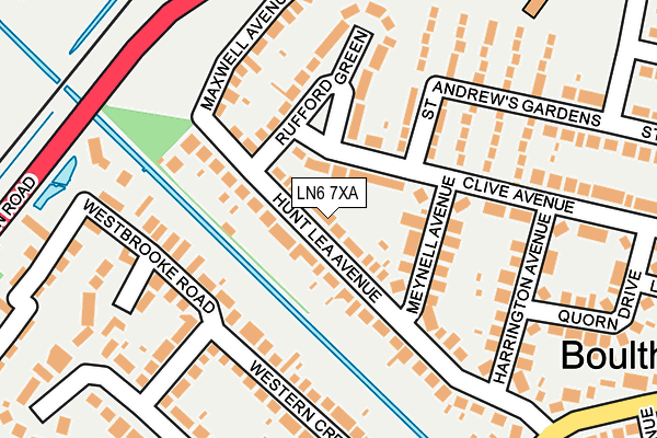 LN6 7XA map - OS OpenMap – Local (Ordnance Survey)