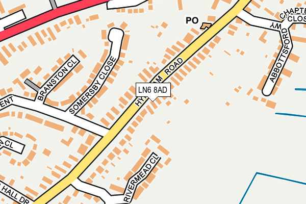 LN6 8AD map - OS OpenMap – Local (Ordnance Survey)