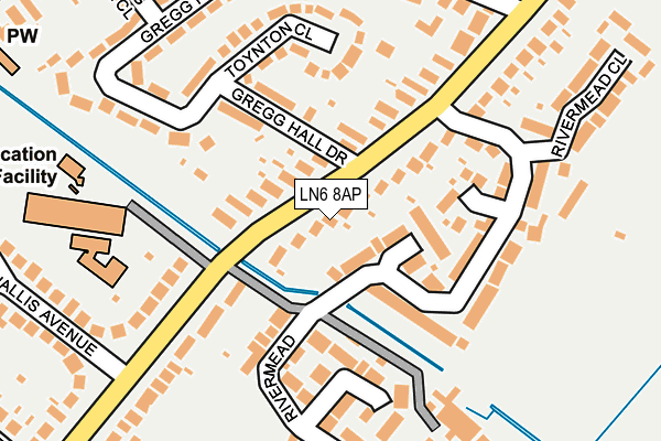 LN6 8AP map - OS OpenMap – Local (Ordnance Survey)