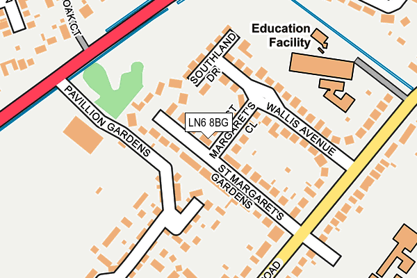 LN6 8BG map - OS OpenMap – Local (Ordnance Survey)