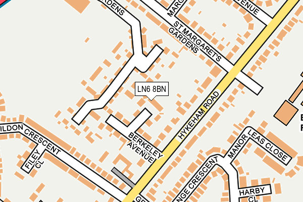 LN6 8BN map - OS OpenMap – Local (Ordnance Survey)
